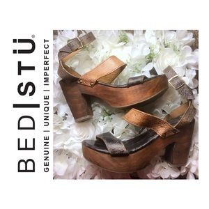 Bed Stu Marilyn Wood Platform Sandals